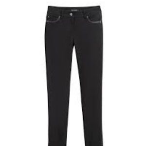NWT!! WHBM  TRIM SKIMMER PANTS Black - Size 8R